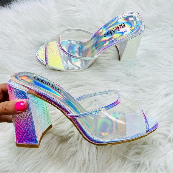 White mermaid clear chunky heel - Picture 2 of 10